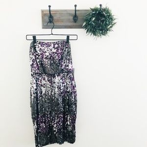 NWT Jump Apparel Purple Silver Sequin Mini Dress 6